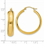 Load image into Gallery viewer, 14K Yellow Gold Hoop Earrings  18mm length
