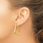 Load image into Gallery viewer, 14K Yellow Gold Fancy Hoop Earrings  19mm length

