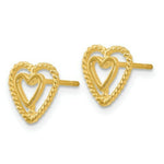Load image into Gallery viewer, 14K Yellow Gold Heart Earrings
