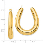 Load image into Gallery viewer, 14K Yellow Gold Polished Hollow Hoop Earring Jackets
