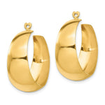 Load image into Gallery viewer, 14K Yellow Gold Polished Hoop Earring Jackets 28mm length
