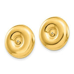 Load image into Gallery viewer, 14K Yellow Gold Polished Round Fancy Earring Jackets
