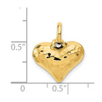 Load image into Gallery viewer, 14K Yellow Gold Faceted Puffed Heart Pendant
