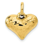 Load image into Gallery viewer, 14K Yellow Gold Faceted Puffed Heart Pendant
