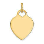 Load image into Gallery viewer, 14K Yellow Gold Heart Disc Charm 23mm Diameter

