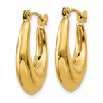 Load image into Gallery viewer, 14K Yellow Gold Polished Hoop Earrings 9mm length
