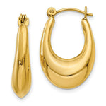 Load image into Gallery viewer, 14K Yellow Gold Polished Hoop Earrings 9mm length
