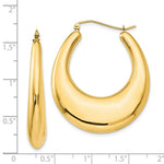 Load image into Gallery viewer, 14K Yellow Gold Polished Hoop Earrings 22mm length
