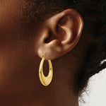 Load image into Gallery viewer, 14K Yellow Gold Polished Hoop Earrings 15mm length
