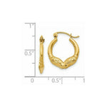 Load image into Gallery viewer, 14K Yellow Gold Ram Head Hoop Earrings  10mm length
