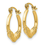 Load image into Gallery viewer, 14K Yellow Gold Ram Head Hoop Earrings  10mm length
