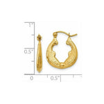 Load image into Gallery viewer, 14K Yellow Gold Dolphin Hoop Earrings  3mm width
