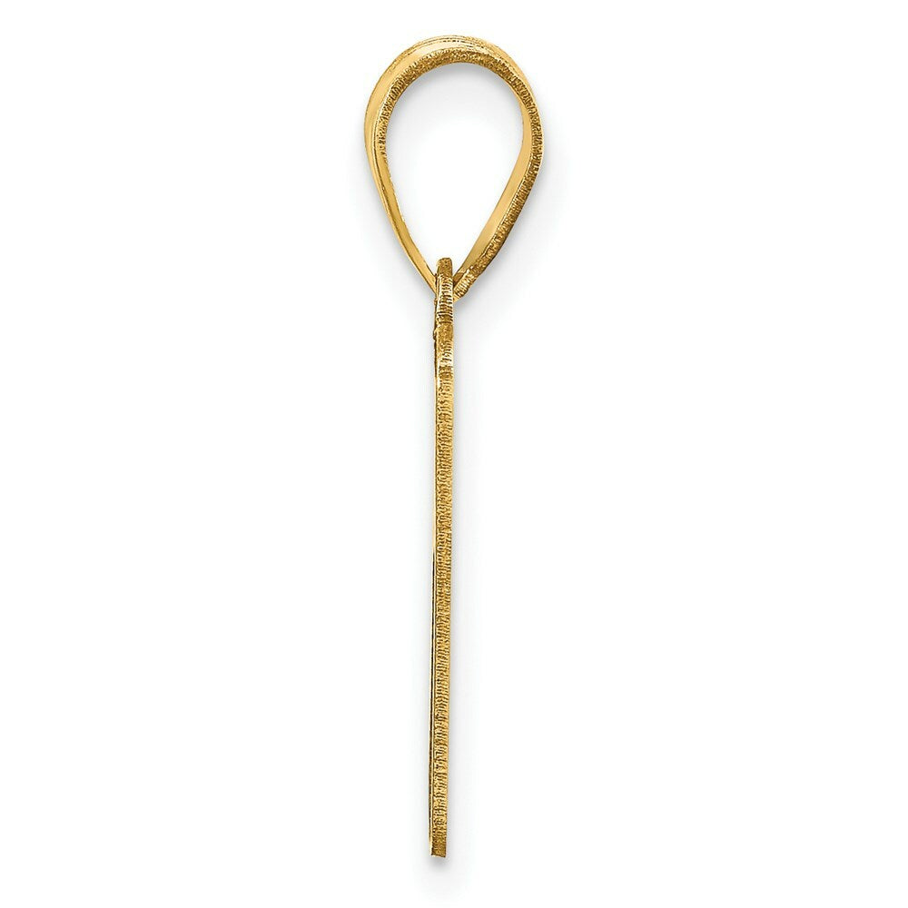 14K Yellow Gold Polished Script Number 1 Pendant
