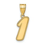 Load image into Gallery viewer, 14K Yellow Gold Polished Script Number 1 Pendant
