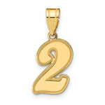Load image into Gallery viewer, 14K Yellow Gold Polished Script Number 2 Pendant

