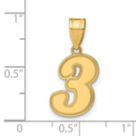 Load image into Gallery viewer, 14K Yellow Gold Polished Script Number 3 Pendant

