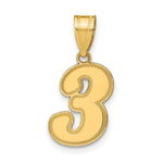 Load image into Gallery viewer, 14K Yellow Gold Polished Script Number 3 Pendant
