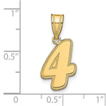 Load image into Gallery viewer, 14K Yellow Gold Polished Script Number 4 Pendant
