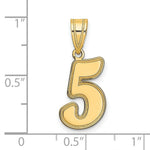 Load image into Gallery viewer, 14K Yellow Gold Polished Script Number 5 Pendant
