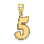 Load image into Gallery viewer, 14K Yellow Gold Polished Script Number 5 Pendant
