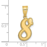 Load image into Gallery viewer, 14K Yellow Gold Polished Script Number 8 Pendant
