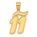 Load image into Gallery viewer, 14K Yellow Gold Polished Script Number 11 Pendant
