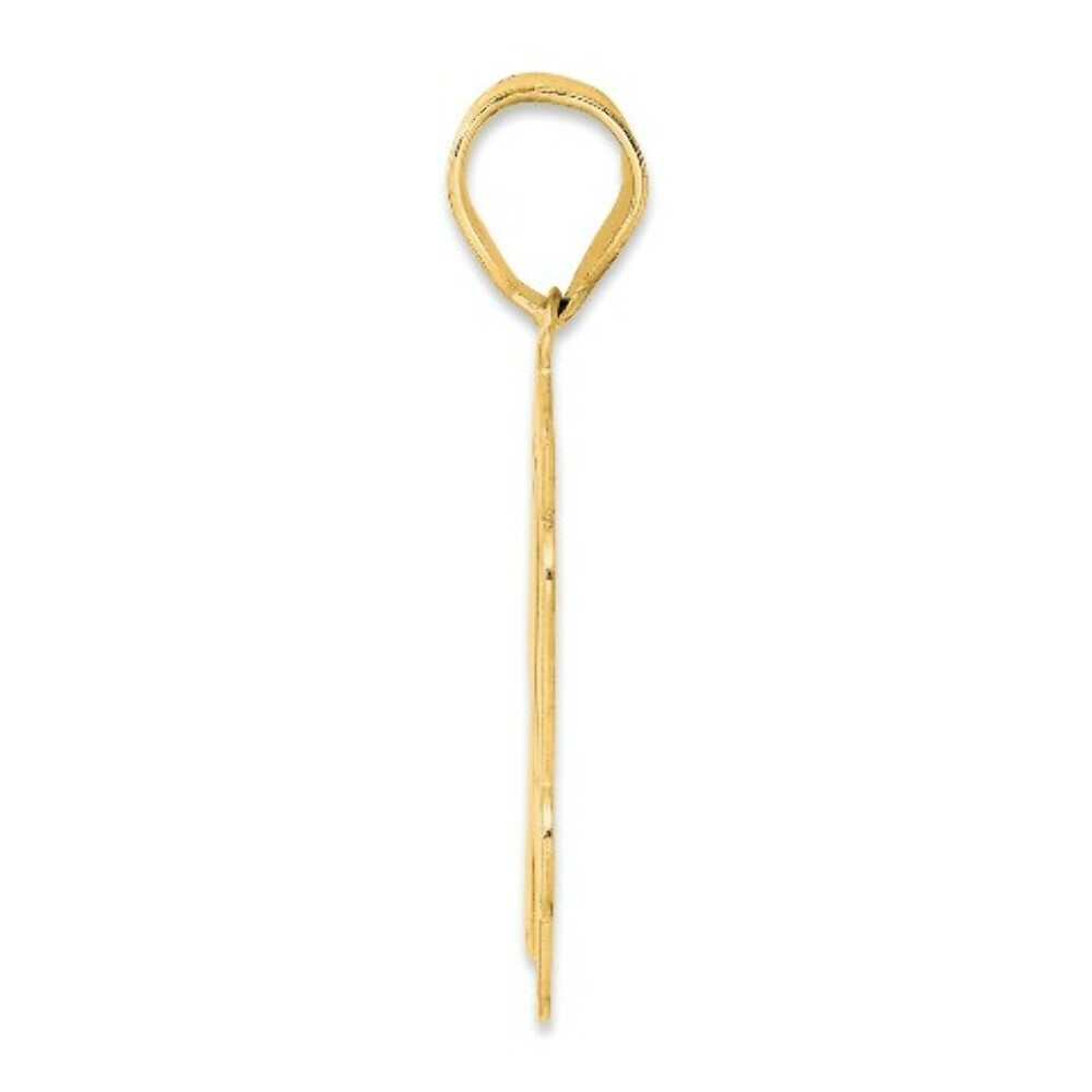14K Yellow Gold Polished Script Number 14 Pendant