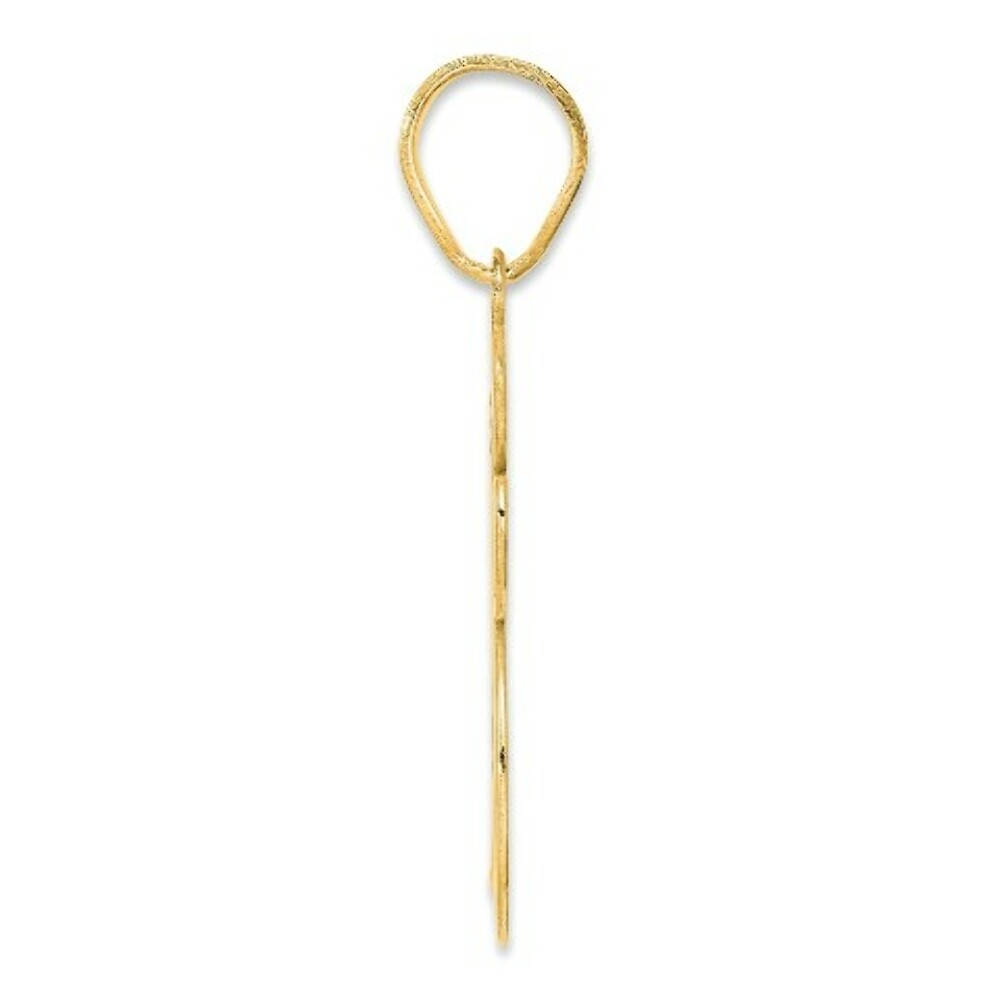 14K Yellow Gold Polished Script Number 15 Pendant