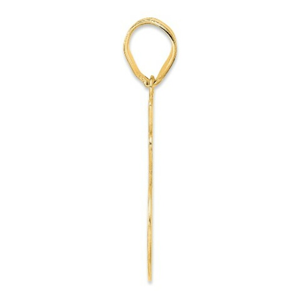 14K Yellow Gold Polished Script Number 16 Pendant