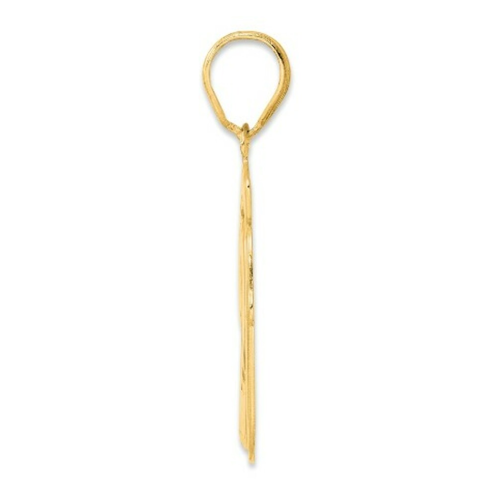 14K Yellow Gold Polished Script Number 20 Pendant