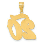 Load image into Gallery viewer, 14K Yellow Gold Polished Script Number 20 Pendant
