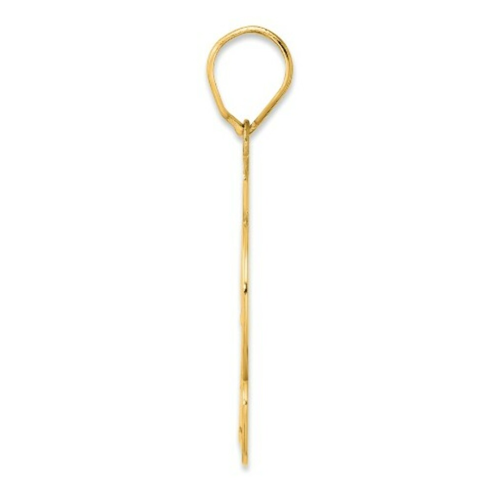 14K Yellow Gold Polished Script Number 22 Pendant