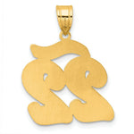 Load image into Gallery viewer, 14K Yellow Gold Polished Script Number 22 Pendant
