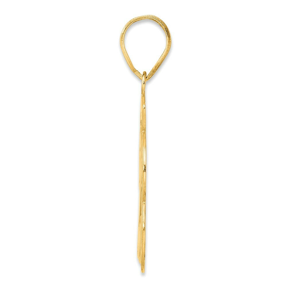 14K Yellow Gold Polished Script Number 23 Pendant