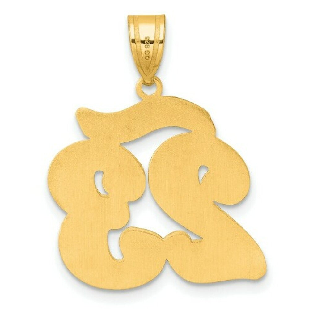 14K Yellow Gold Polished Script Number 23 Pendant
