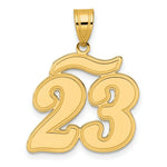 Load image into Gallery viewer, 14K Yellow Gold Polished Script Number 23 Pendant
