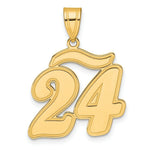 Load image into Gallery viewer, 14K Yellow Gold Polished Script Number 24 Pendant

