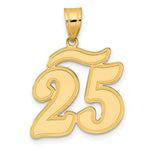 Load image into Gallery viewer, 14K Yellow Gold Polished Script Number 25 Pendant
