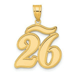 Load image into Gallery viewer, 14K Yellow Gold Polished Script Number 26 Pendant
