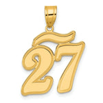 Load image into Gallery viewer, 14K Yellow Gold Polished Script Number 27 Pendant
