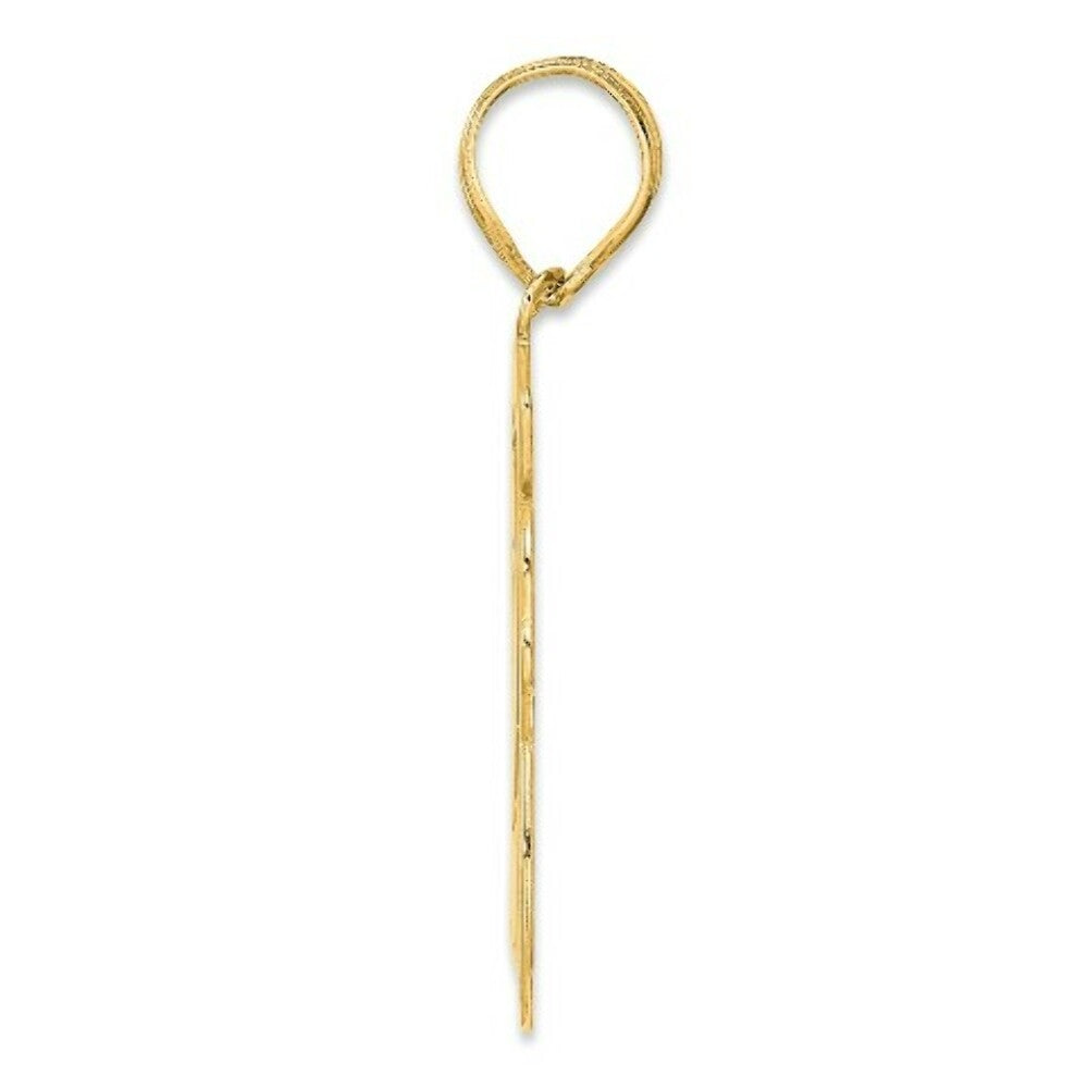 14K Yellow Gold Polished Script Number 28 Pendant