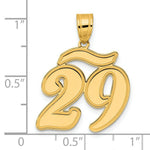Load image into Gallery viewer, 14K Yellow Gold Polished Script Number 29 Pendant

