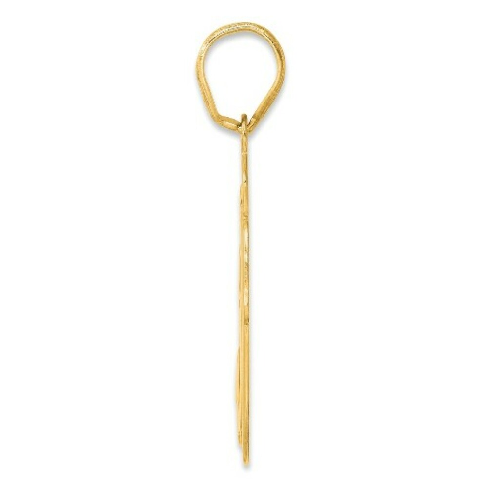14K Yellow Gold Polished Script Number 30 Pendant