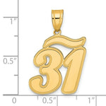 Load image into Gallery viewer, 14K Yellow Gold Polished Script Number 31 Pendant
