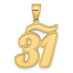 Load image into Gallery viewer, 14K Yellow Gold Polished Script Number 31 Pendant
