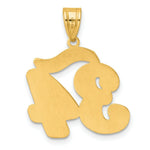 Load image into Gallery viewer, 14K Yellow Gold Polished Script Number 34 Pendant
