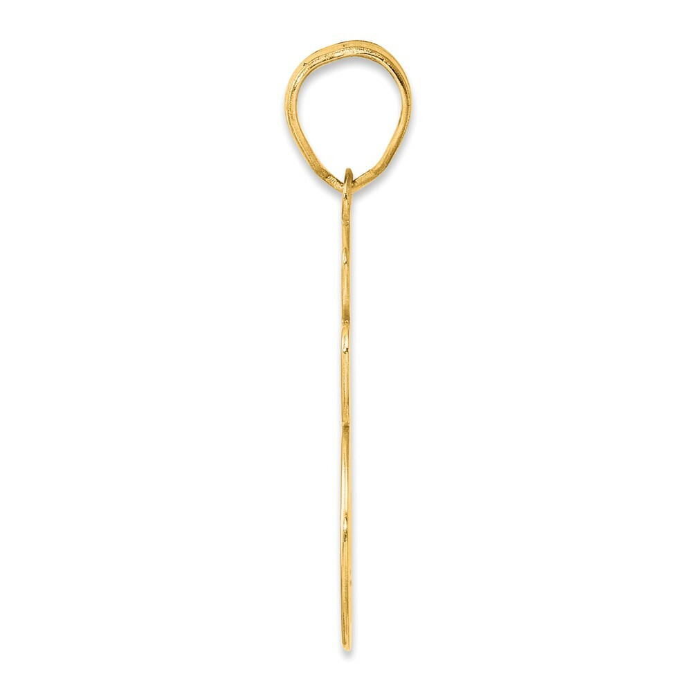 14K Yellow Gold Polished Script Number 35 Pendant