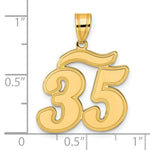 Load image into Gallery viewer, 14K Yellow Gold Polished Script Number 35 Pendant
