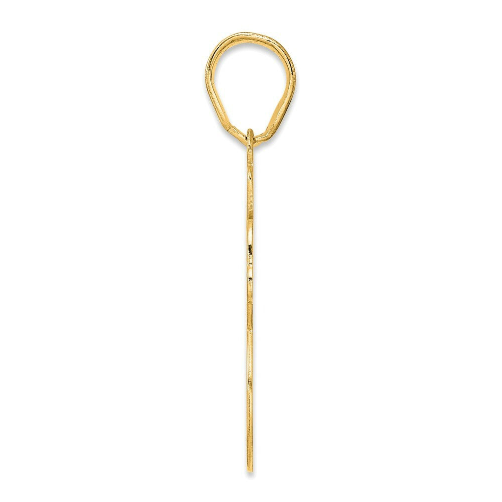 14K Yellow Gold Polished Script Number 38 Pendant