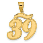 Load image into Gallery viewer, 14K Yellow Gold Polished Script Number 39 Pendant
